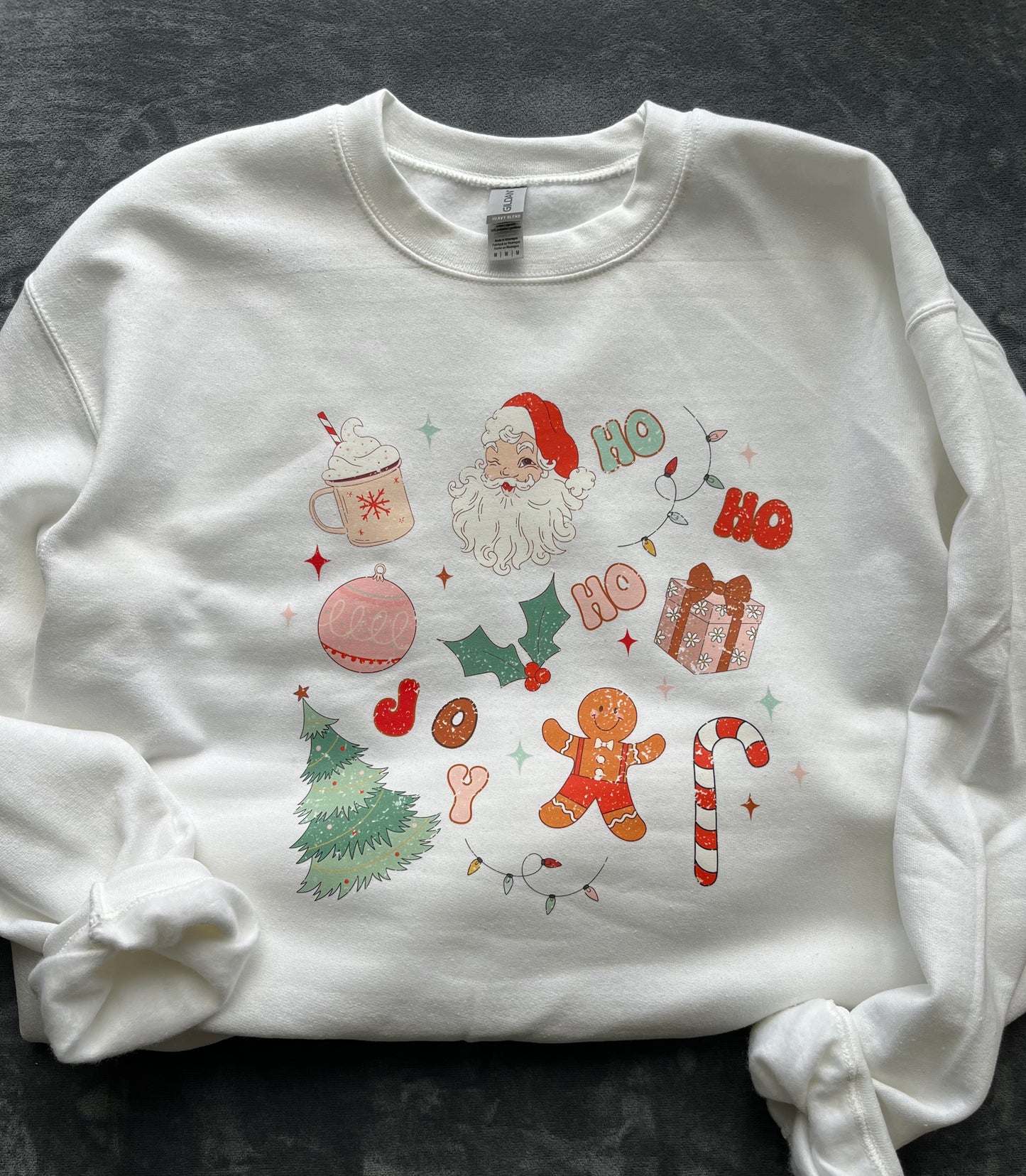 Candy cane, Christmas, Santa sweatshirt